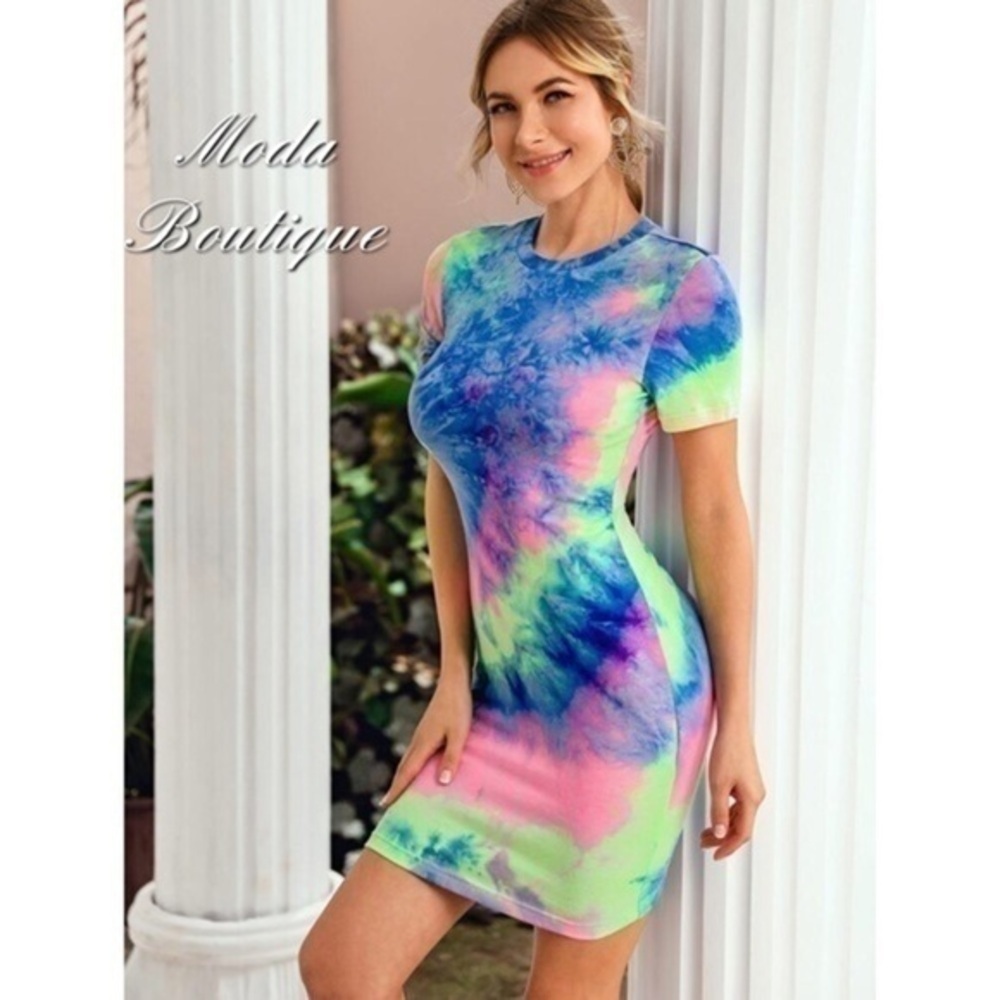Tie Dye Bodycon Dress